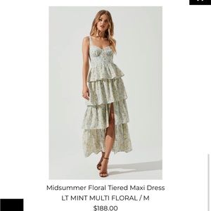 ASTR MIDSUMMER FLORAL TIERED MAXI DRESS